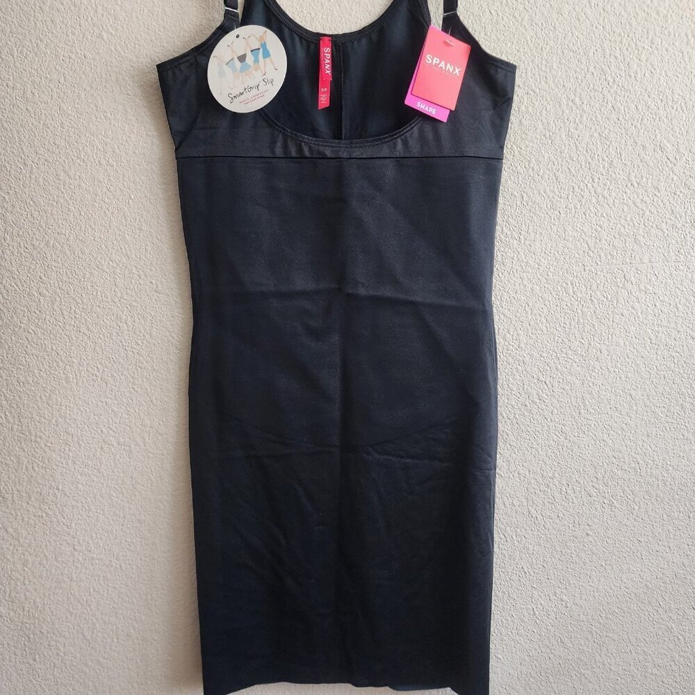 Spanx SmartGrip Slip Womens Small Black Open-Bust Shaping Slip Adjustable Straps - Picture 2 of 14
